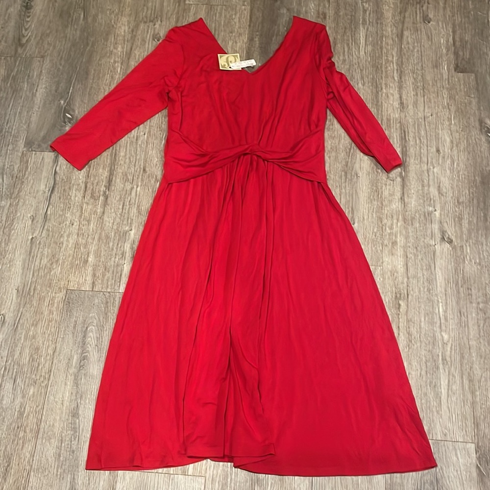 Comfy USA red XL v neck dress